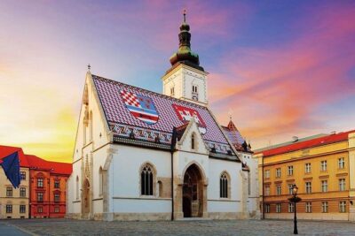 7 Days Balkan tour to historic Croatia and Bosnia Herzegovina - Zagreb Cathedral, Ban Jelačić Square, and St. Mark’s Church: a strong start day