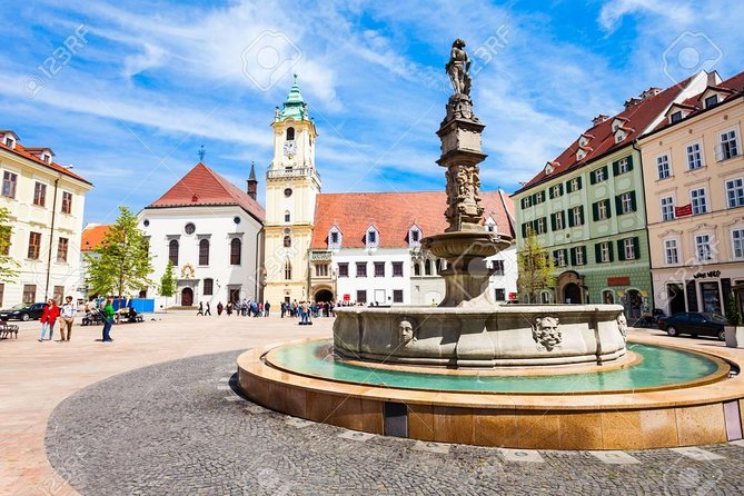 Bratislava, one day private trip from Budapest with guide! - Old Town on cobblestones: squares, fountains, and a slow-motion city feel