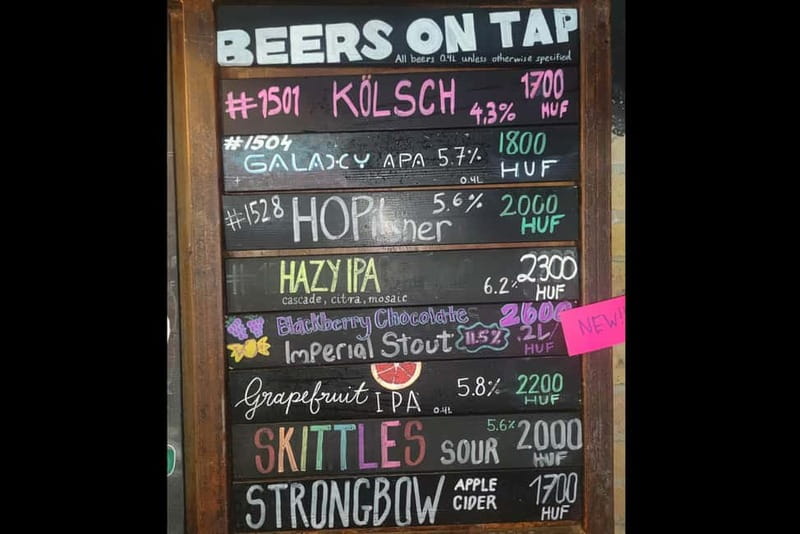 Budapest: 9-tier Hungarian & Craft Beer Tasting w/ snacks - Ruin Brew in the Jewish Quarter: the right setting for beer learning
