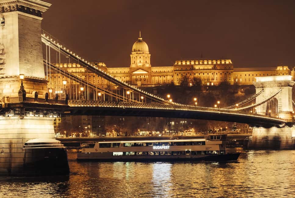 Budapest By Night Sightseeing Cruise - Liberty Bridge to MűPA and the National Theatre Curves