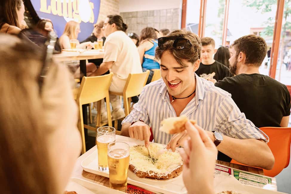 Budapest Guided Food Tour with Drinks Included - The street-food starter: Hungarian soup and lángos without utensils