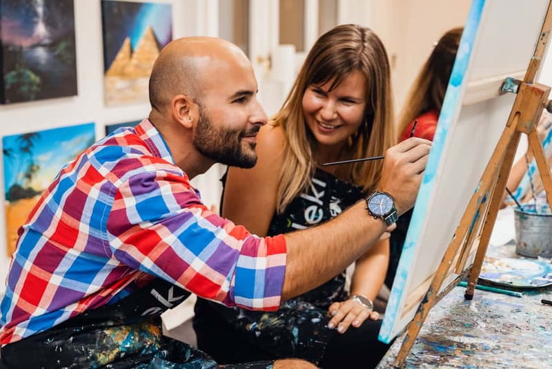 Budapest: Paint and sip experience - Why it works so well for couples and small groups