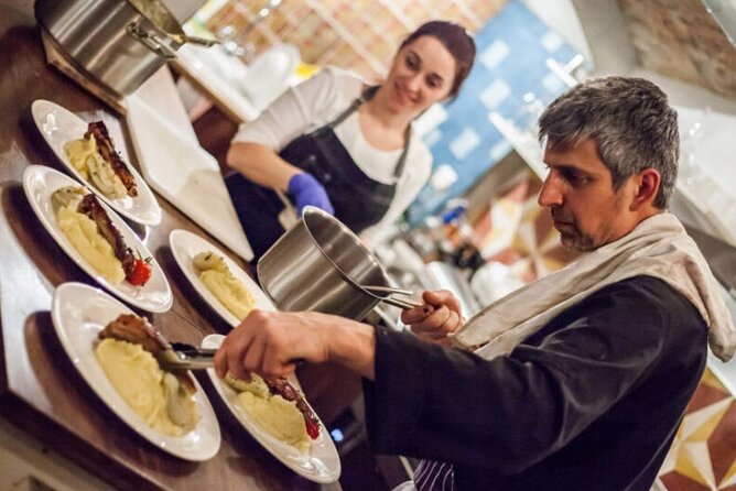 Chef’s Table – Wine Cellar Dinner Party in Budapest - Chef Tamás in the open kitchen: what to look for
