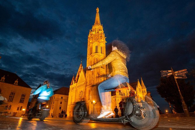 Small-Group Night Tour in Budapest on MonsteRoller e-Scooters - Castell de Buda and the Tunnel Entrance: A Different Kind of Stop